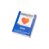 Презервативы с пупырышками Masculan Dotted - 3 шт. - Masculan - купить с доставкой в Бердске