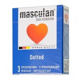Презервативы с пупырышками Masculan Dotted - 3 шт. - Masculan - купить с доставкой в Бердске