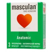 Презервативы анатомической формы Masculan Anatomic - 3 шт. - Masculan - купить с доставкой в Бердске