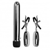 Набор из вибратора и вибростимуляторов для груди - Baile