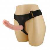 Гладкий фаллоимитатор с крупной головкой на ремешках - 19,7 см. - Baile - купить с доставкой в Бердске