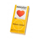Презервативы с колечками и пупырышками Masculan Ribbed+Dotted - 10 шт. - Masculan - купить с доставкой в Бердске