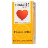 Презервативы с колечками и пупырышками Masculan Ribbed+Dotted - 10 шт. - Masculan - купить с доставкой в Бердске