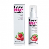Съедобное согревающее массажное масло Love Me Tender Strawberry с ароматом клубники - 100 мл. - Love to Love - купить с доставкой в Бердске