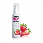 Съедобное согревающее массажное масло Love Me Tender Strawberry с ароматом клубники - 100 мл. - Love to Love - купить с доставкой в Бердске