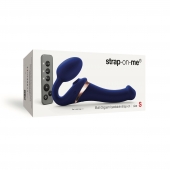 Синий безремневой страпон Multi Orgasm Size S с клиторальной стимуляцией - Strap-on-me - купить с доставкой в Бердске