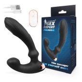 Черный вибромассажер простаты Sex Expert - 14,5 см. - Sex Expert - в Бердске купить с доставкой