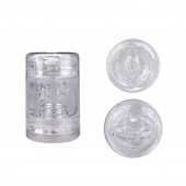 Прозрачный двусторонний мастурбатор Joy Cup - вагина и рот - Erokay - в Бердске купить с доставкой