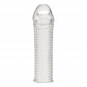 Текстурированная насадка на пенис Clear Textured Penis Enhancing Sleeve Extension - 16,5 см. - BlueLine - в Бердске купить с доставкой