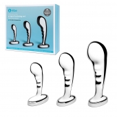 Набор из 3 стальных стимуляторов простаты Stainless Steel P-spot Training Set - b-Vibe - в Бердске купить с доставкой
