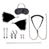 Большой эротический набор из 12 предметов Interchangeable Collar   Nipple Clips Set - Lux Fetish - купить с доставкой в Бердске