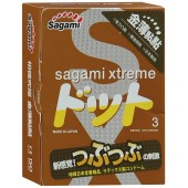 Презервативы Sagami Xtreme FEEL UP с точечной текстурой и линиями прилегания - 3 шт. - Sagami - купить с доставкой в Бердске