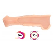 Телесная фантазийная насадка на член Cock Sleeve Size L - KOKOS - в Бердске купить с доставкой