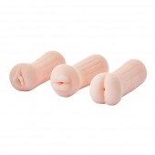 Набор из 3 мастурбаторов The Girl Next Door Tina - Dream Toys - в Бердске купить с доставкой