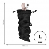 Черный мешочек для хранения игрушек Treasure Bag L - Satisfyer - купить с доставкой в Бердске