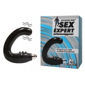 Чёрный массажёр простаты серии Sex Expert - Sex Expert - в Бердске купить с доставкой