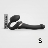 Черный безремневой страпон Multi Orgasm Size S с клиторальной стимуляцией - Strap-on-me - купить с доставкой в Бердске