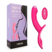 Розовый поясной вибратор с пультом ДУ - I-MOON - купить с доставкой в Бердске