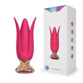 Розовая анальная вибровтулка с лепестками - I-MOON