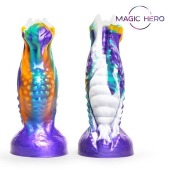 Яркий фантазийный фигурный фаллоимитатор - 22 см. - Bior toys