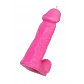 Розовая свеча в форме пениса - 13 см. - Pecado - купить с доставкой в Бердске