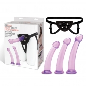 Тренировочный набор с тремя насадками Pegging Training Set - Lux Fetish - купить с доставкой в Бердске