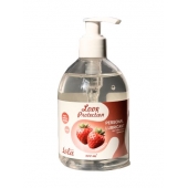 Лубрикант на водной снове Love Protection Strawberry с ароматом клубники - 300 мл. - Lola Games - купить с доставкой в Бердске