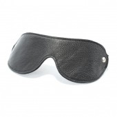 Черная кожаная маска на глаза - БДСМ Арсенал - купить с доставкой в Бердске