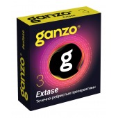 Презервативы анатомической формы с точечной и ребристой структурой Ganzo Extase - 3 шт. - Ganzo - купить с доставкой в Бердске