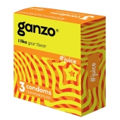 Ароматизированные презервативы Ganzo Juice - 3 шт. - Ganzo - купить с доставкой в Бердске