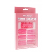 Набор из 7 розовых насадок на пенис ONE-A-DAY PENIS SLEEVES PINK - Seven Creations - в Бердске купить с доставкой