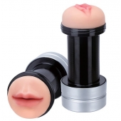 Двусторонний мастурбатор REALSTUFF 2 IN 1 HUMMER MOUTH   VAGINA - ротик и вагина - Dream Toys - в Бердске купить с доставкой