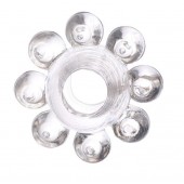 Прозрачное гелевое эрекционное кольцо-цветок - Toyfa Basic - в Бердске купить с доставкой