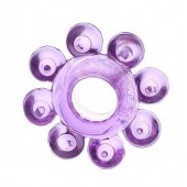 Мягкая фиолетовая гелевая насадка - Toyfa Basic - в Бердске купить с доставкой