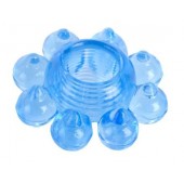 Голубая гелевая насадка-цветок - Toyfa Basic - в Бердске купить с доставкой