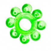 Зеленое эрекционное кольцо-цветок - Toyfa Basic - в Бердске купить с доставкой
