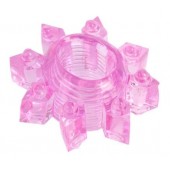 Розовое гелевое эрекционное кольцо-звезда - Toyfa Basic - в Бердске купить с доставкой