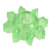 Зеленое эрекционное кольцо-звезда - Toyfa Basic - в Бердске купить с доставкой