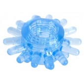 Голубая гелевая насадка с шипиками - Toyfa Basic - в Бердске купить с доставкой