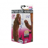 Коричневая насадка на пенис Wolftooth Sleeve - 13 см. - Baile - в Бердске купить с доставкой
