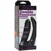 Черная насадка-фаллоимитатор для двойной стимуляции Double Penetrator - 16 см. - Doc Johnson - купить с доставкой в Бердске