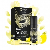Съедобный жидкий вибратор Dual Vibe! со вкусом лимонного джина с тоником - 15 мл. - ORGIE - купить с доставкой в Бердске