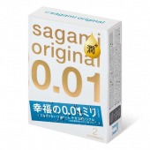 Увлажнённые презервативы Sagami Original 0.01 Extra Lub - 2 шт. - Sagami - купить с доставкой в Бердске