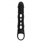Черная насадка-удлинитель Vibrating Extender With Remote с вибрацией - Dream Toys - в Бердске купить с доставкой