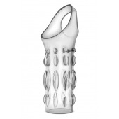 Прозрачная насадка на пенис Stretchy Studded Penis Sleeve Ring - Blush Novelties - в Бердске купить с доставкой