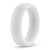 Белое люминесцентное эрекционное кольцо Silicone Glo Cock Ring - Blush Novelties - в Бердске купить с доставкой