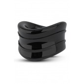 Черное эрекционное кольцо на мошонку Beef Ball Stretcher Snug - Blush Novelties - в Бердске купить с доставкой