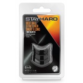 Черное эрекционное кольцо на мошонку Beef Ball Stretcher Snug X Long - Blush Novelties - в Бердске купить с доставкой