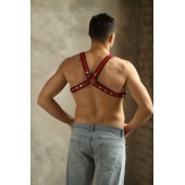 Черно-красная мужская портупея Black-Red - БДСМ Арсенал - купить с доставкой в Бердске