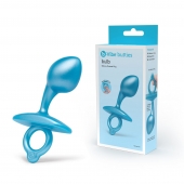 Голубая анальная пробка для массажа простаты Bulb Silicone Prostate Plug - 10,7 см. - b-Vibe - в Бердске купить с доставкой